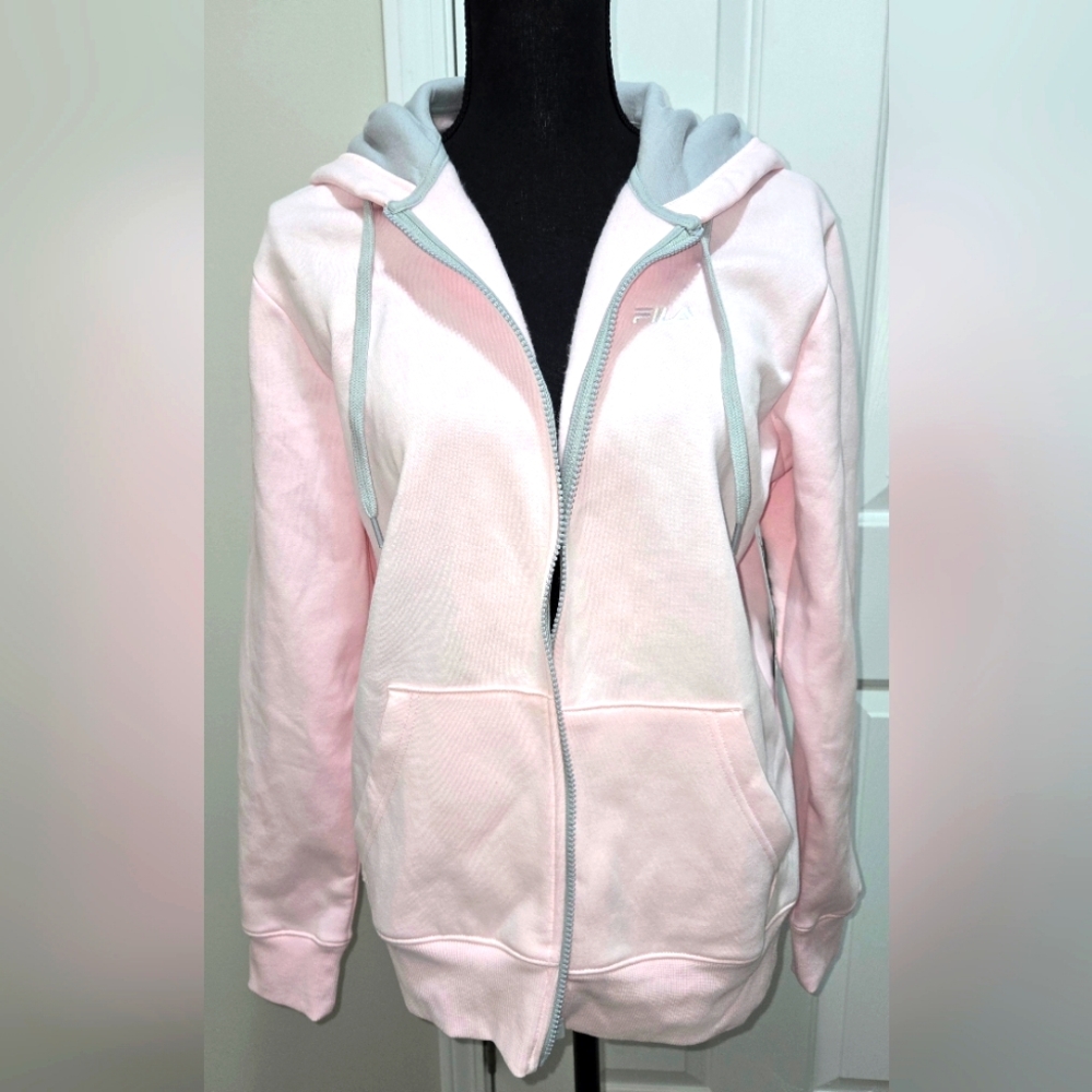 NWT Fila Women's Light Pink Hoodie Jacket - Picture 2 of 12